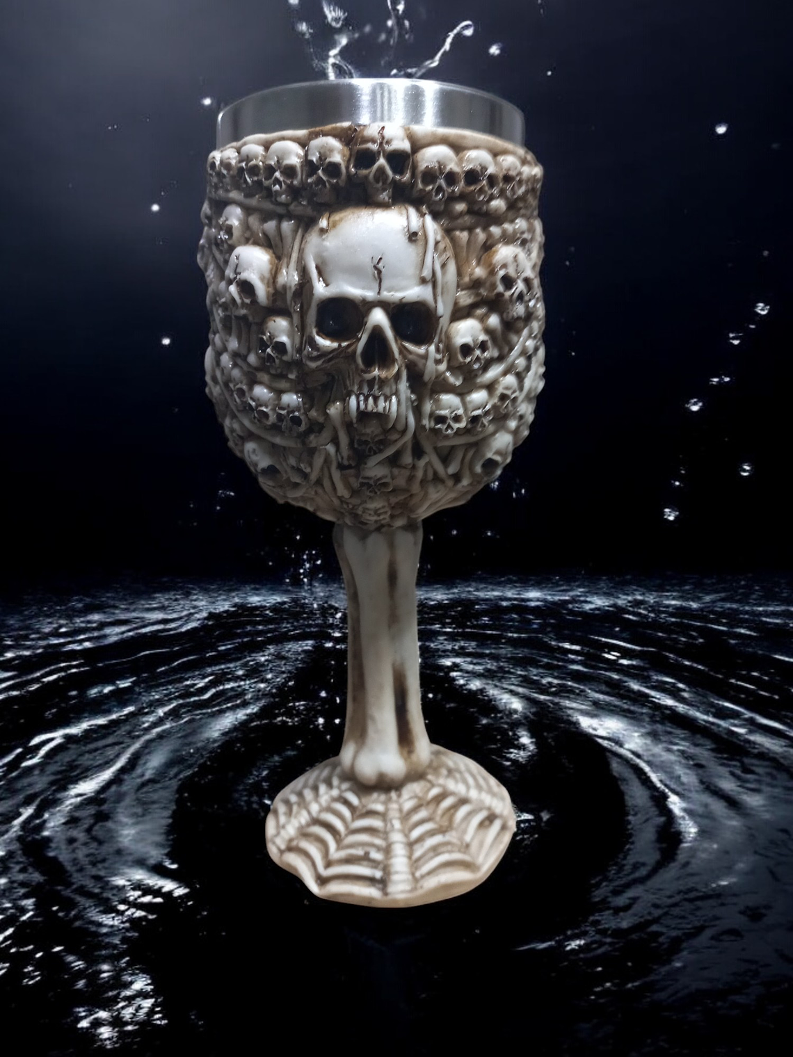 Copa Calavera y Hueso- Cáliz 19 cm  2