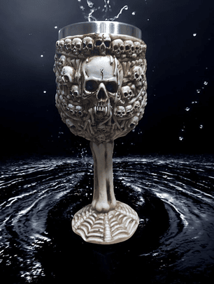 Copa Calavera y Hueso- Cáliz 19 cm 