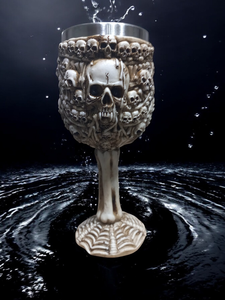 Copa Calavera y Hueso- Cáliz 19 cm  2