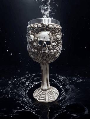 Copa Calavera y Hueso- Cáliz 19 cm 