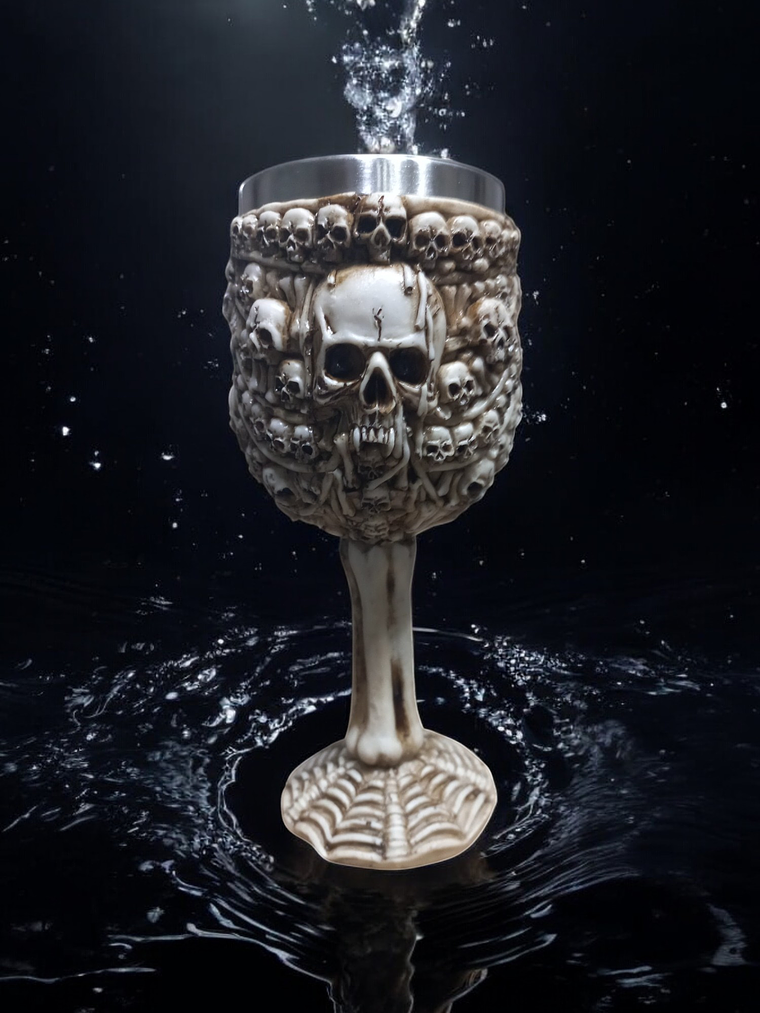 Copa Calavera y Hueso- Cáliz 19 cm  1