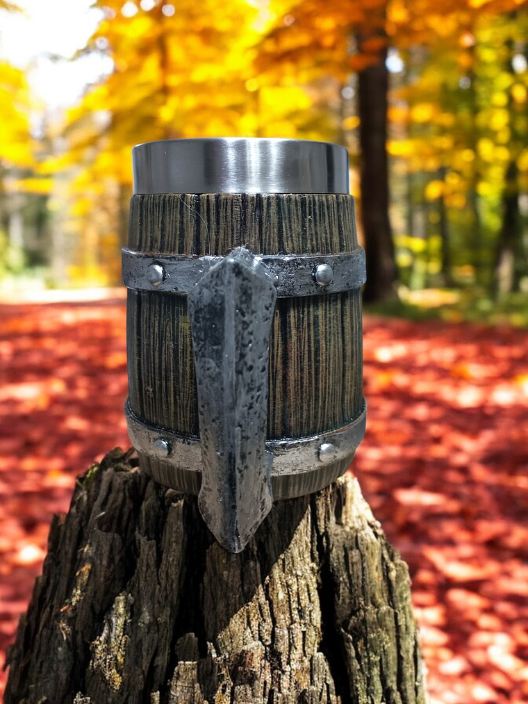 Jarra Vikinga 450cc  Viejo Roble - shopero Mug 15cm 2