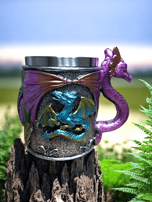 Jarra Vikinga 400cc  Dragones Vibrantes - shopero Mug