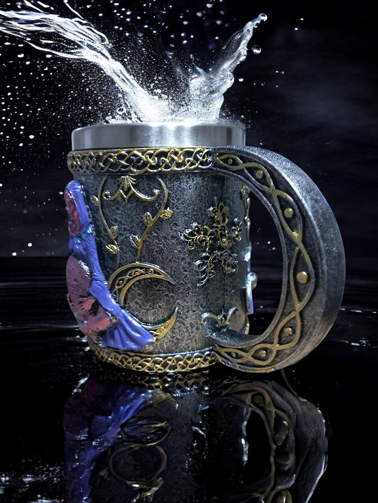 Tazón Supero Mug Vikinga 400cc  Völva de la Luna 3