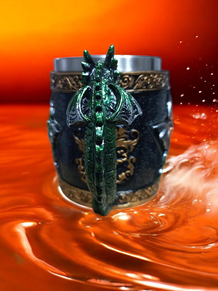 Jarra Vikinga 400cc  Dragón Nórdico - shopero Mug 12 cm 4