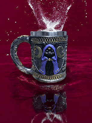 Tazón Mug Shopero Vikingo 400cc  Gato Místico de la Luna