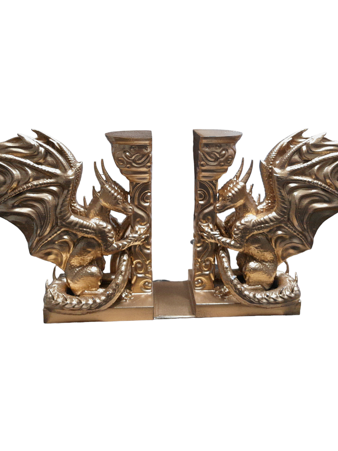 2 X Sujeta Libros Decorativos De Dragones- Bookend 3