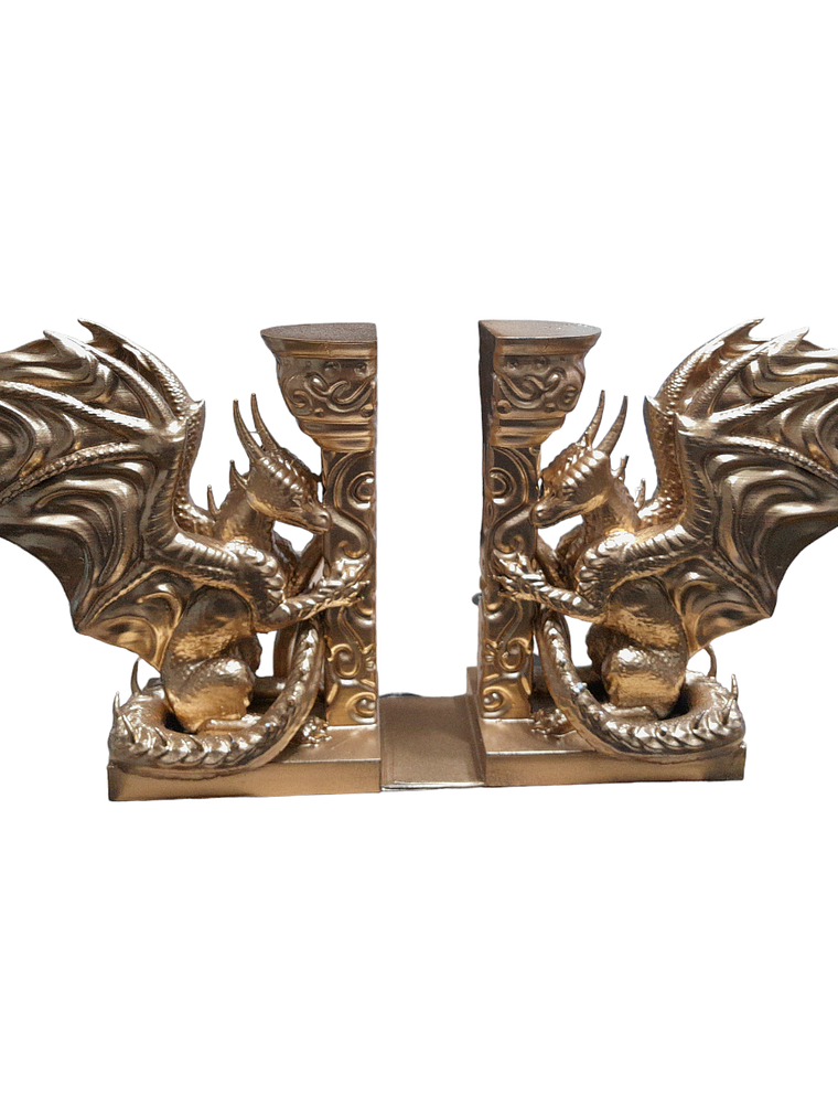 2 X Sujeta Libros Decorativos De Dragones- Bookend 3