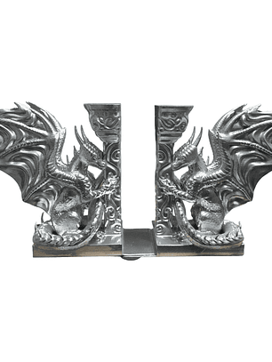 2 X Sujeta Libros Decorativos De Dragones- Bookend