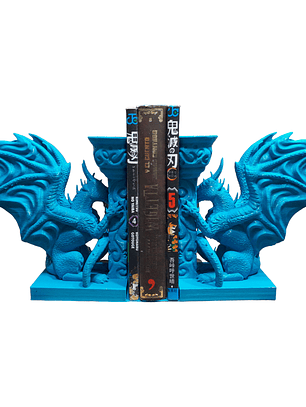 2 X Sujeta Libros Decorativos De Dragones- Bookend