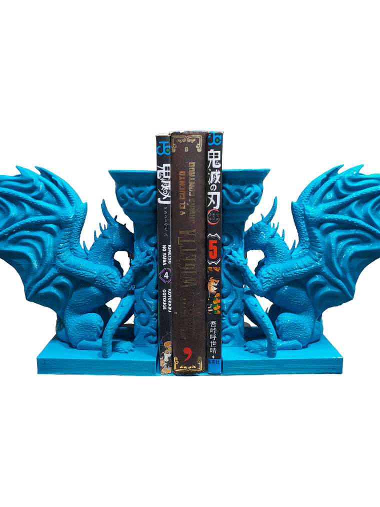 2 X Sujeta Libros Decorativos De Dragones- Bookend 1