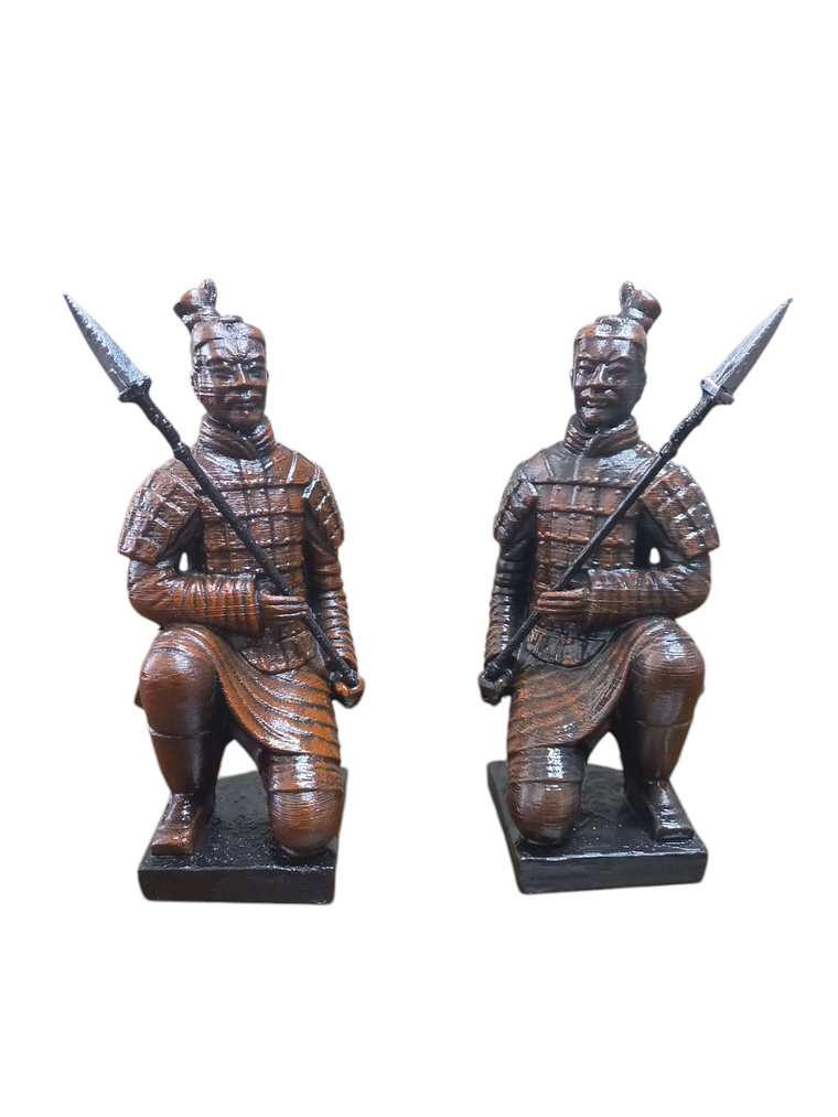  2 x Soldados de terracota arrodillados 15CM cada uno. 1