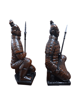  2 x Soldados de terracota arrodillados 15CM cada uno.