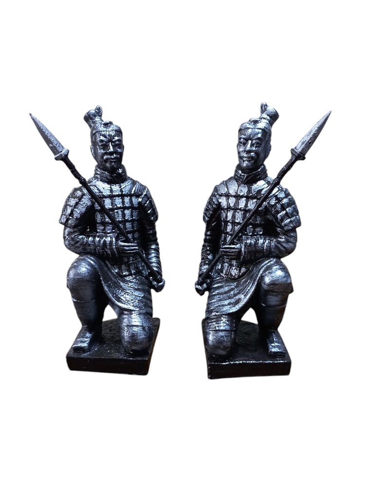  2 x Soldados de terracota arrodillados 15CM cada uno. 4