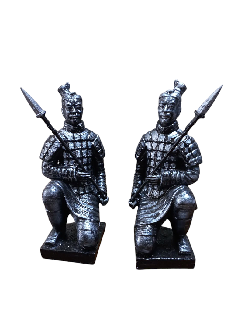  2 x Soldados de terracota arrodillados 15CM cada uno. 5