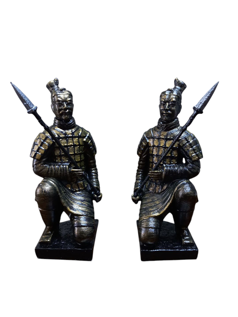  2 x Soldados de terracota arrodillados 15CM cada uno. 9