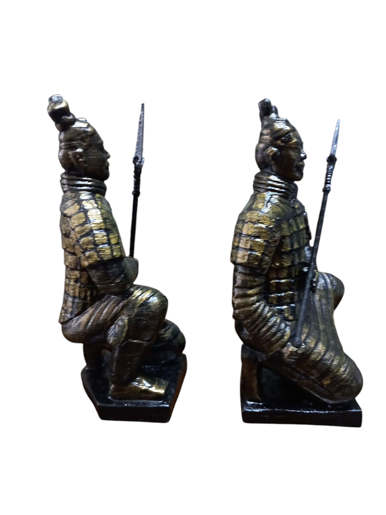  2 x Soldados de terracota arrodillados 15CM cada uno. 10