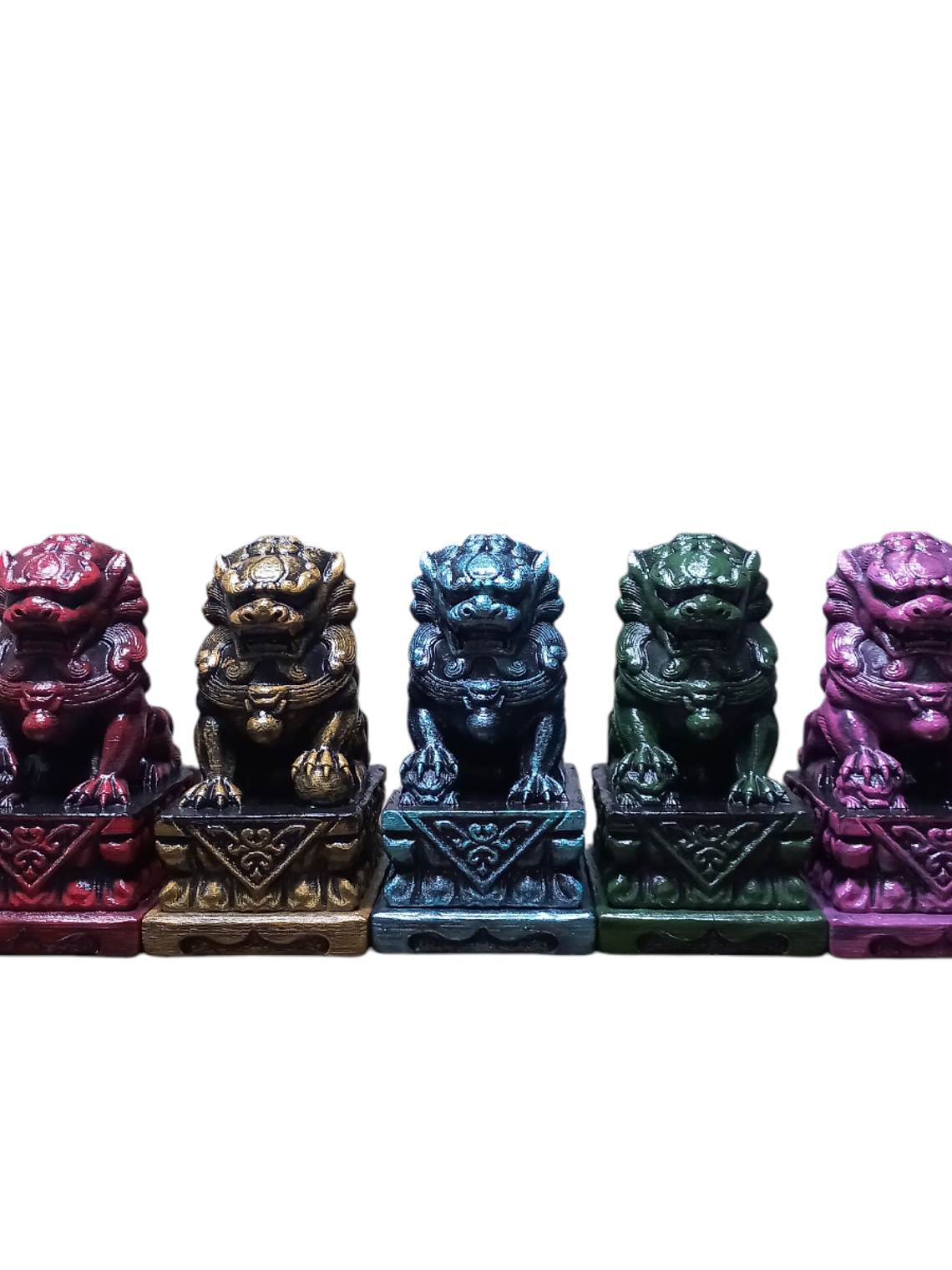 Figuras 2 Perros Fu o Leones De Buda Con Joyero 3