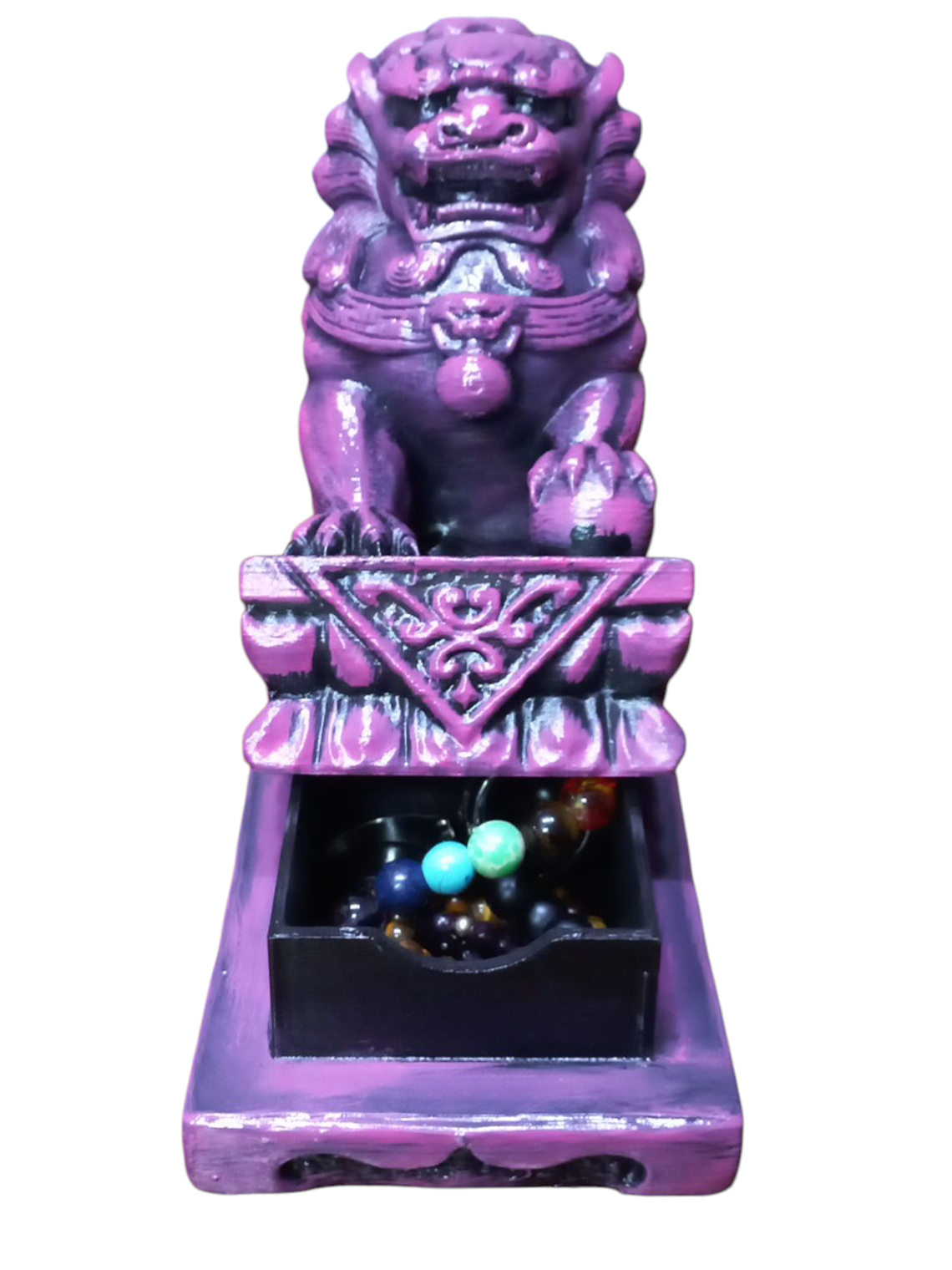 Figuras 2 Perros Fu o Leones De Buda Con Joyero 17