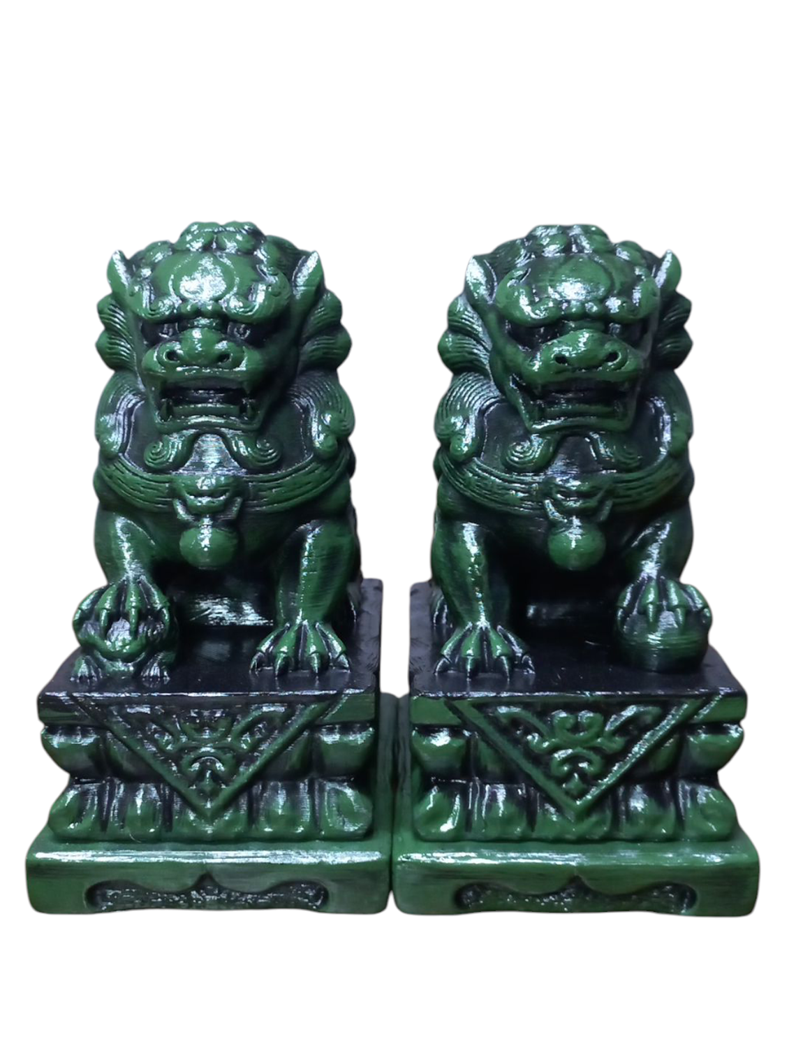 Figuras 2 Perros Fu o Leones De Buda Con Joyero 19