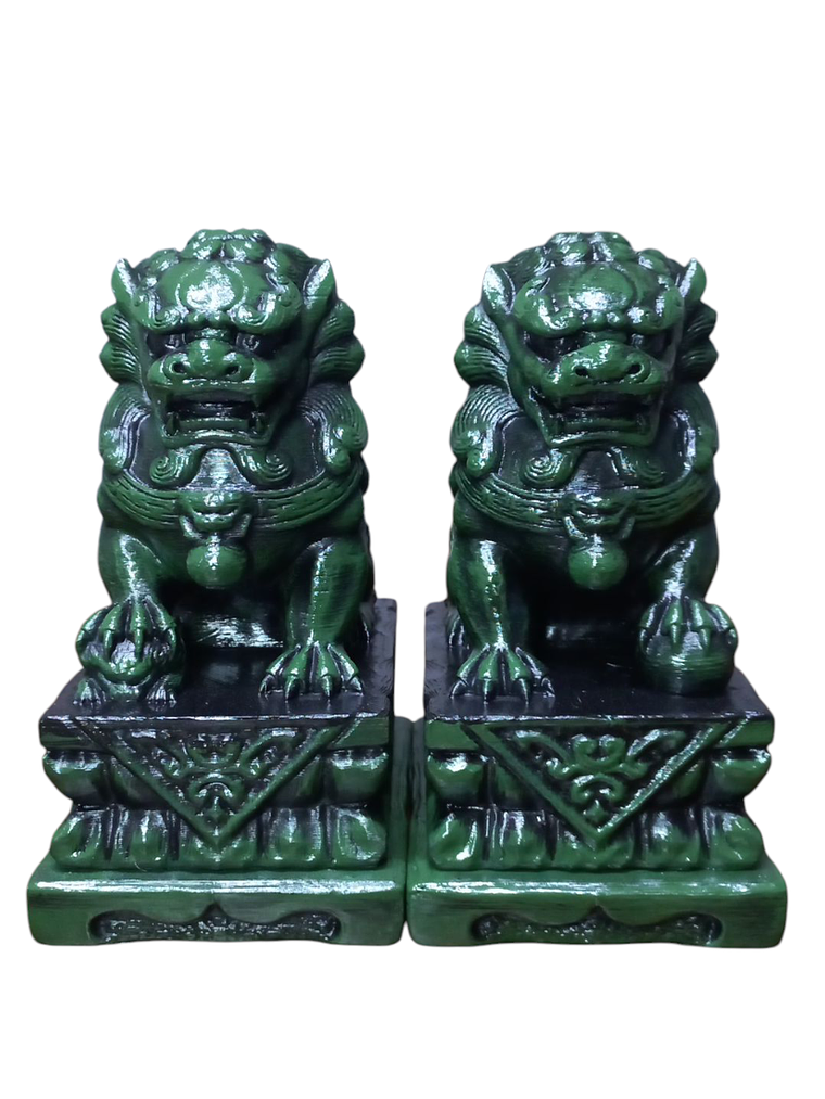 Figuras 2 Perros Fu o Leones De Buda Con Joyero 19