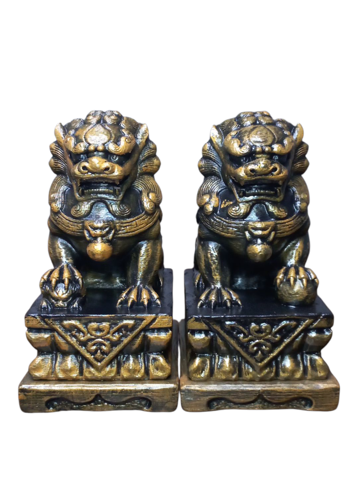 Figuras 2 Perros Fu o Leones De Buda Con Joyero 22