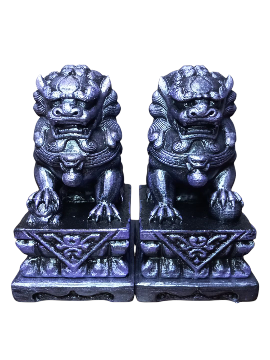 Figuras 2 Perros Fu o Leones De Buda Con Joyero 25