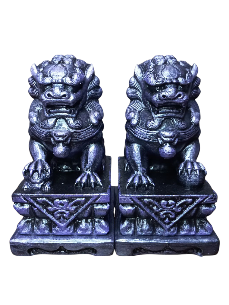 Figuras 2 Perros Fu o Leones De Buda Con Joyero 25