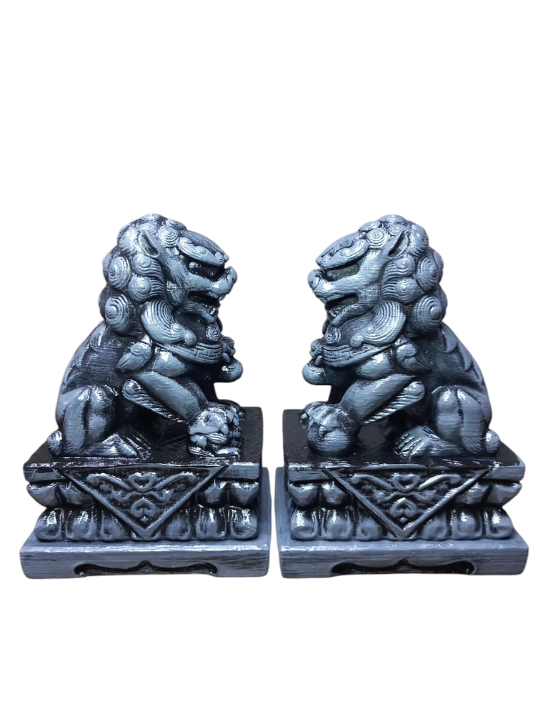 Figuras 2 Perros Fu o Leones De Buda Con Joyero 29
