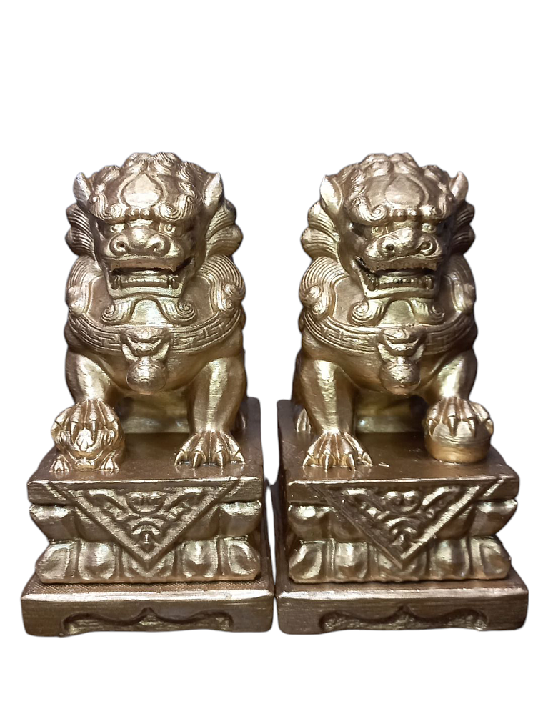 Figuras 2 Perros Fu o Leones De Buda Con Joyero 31