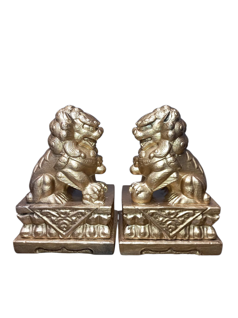 Figuras 2 Perros Fu o Leones De Buda Con Joyero 32
