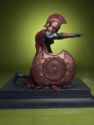 Figura decorativa Soldado Espartano sujeta lápiz 18cm