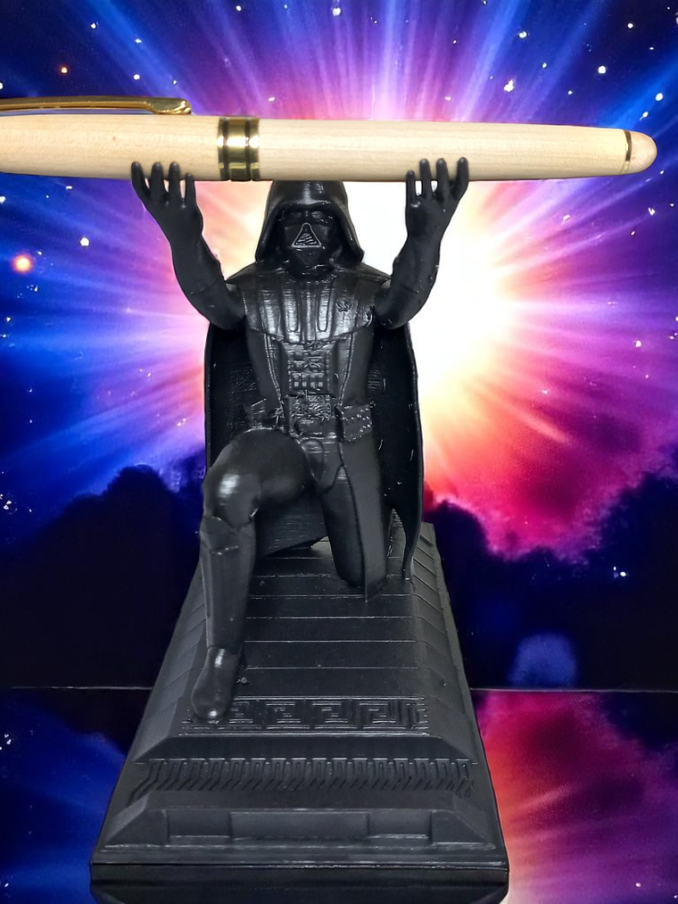 Figura Darth Vader sujeta Lápiz y soporte teléfono móvil 13cm 1
