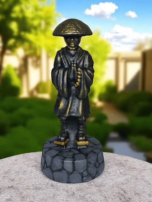 Figura decorativa monje errante japonés 15cm