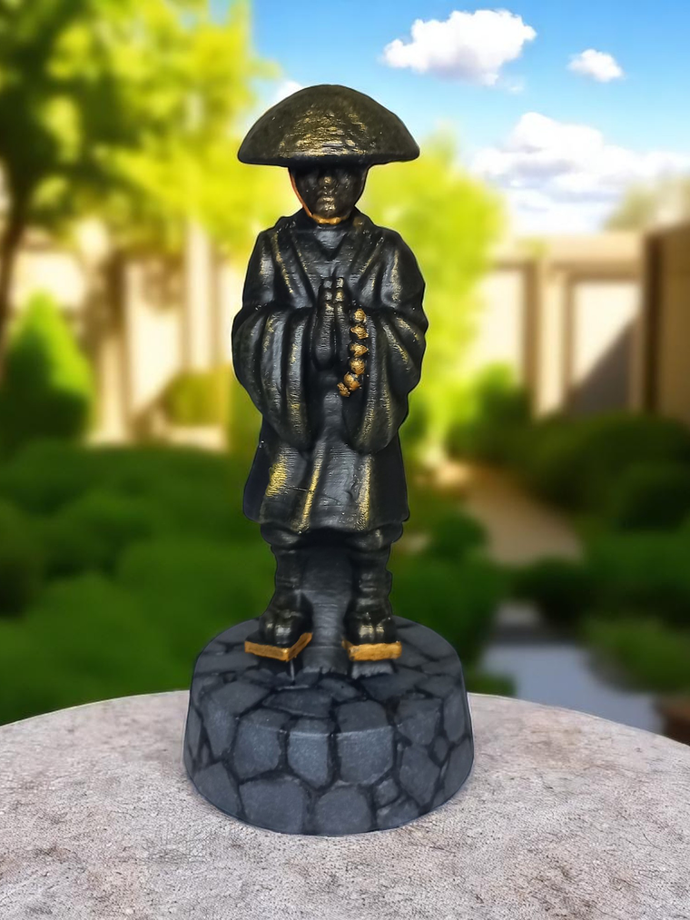 Figura decorativa monje errante japonés 15cm 1