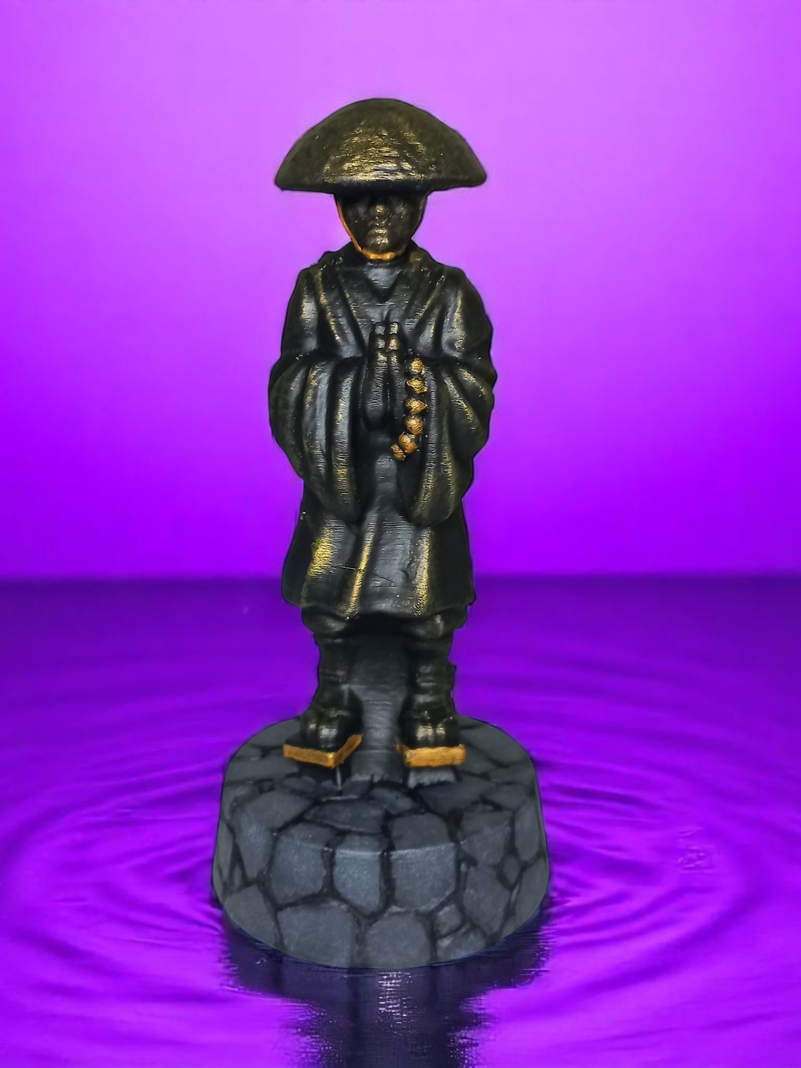 Figura decorativa monje errante japonés 15cm 5
