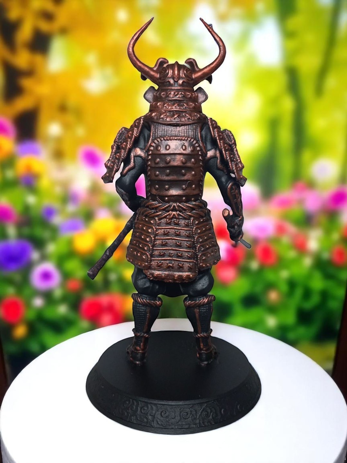 Figura Samurái efecto cobre 25cm 2