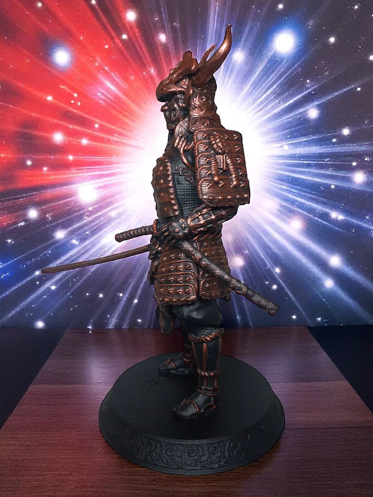 Figura Samurái efecto cobre 25cm 3