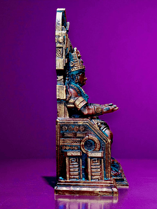 Figura Tlatoani soporte celular celular 24 cm (sutil efecto de oxidación)