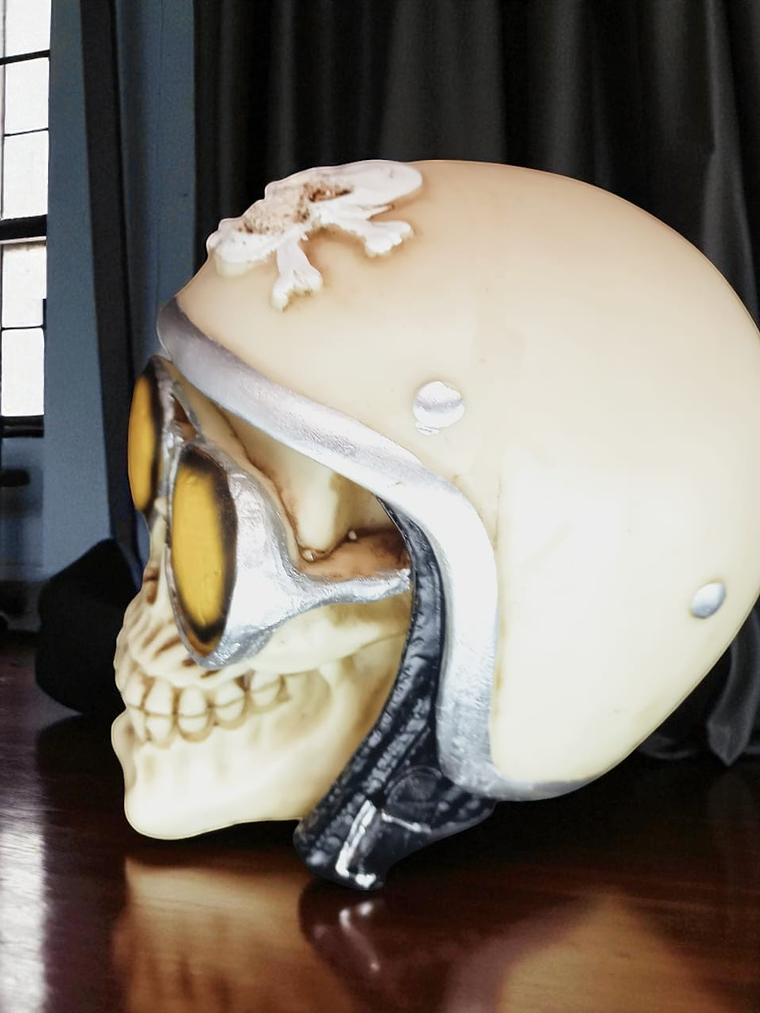 Figura Calavera Motoquera 14cm 3