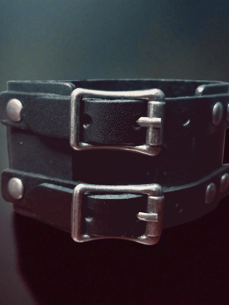 Brazalete de cuero Black Wolf 4