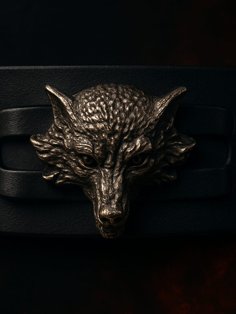 Brazalete de cuero Black Wolf 5