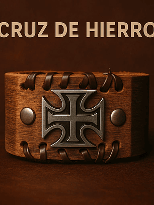 Brazalete de cuero Cruz de Hierro 