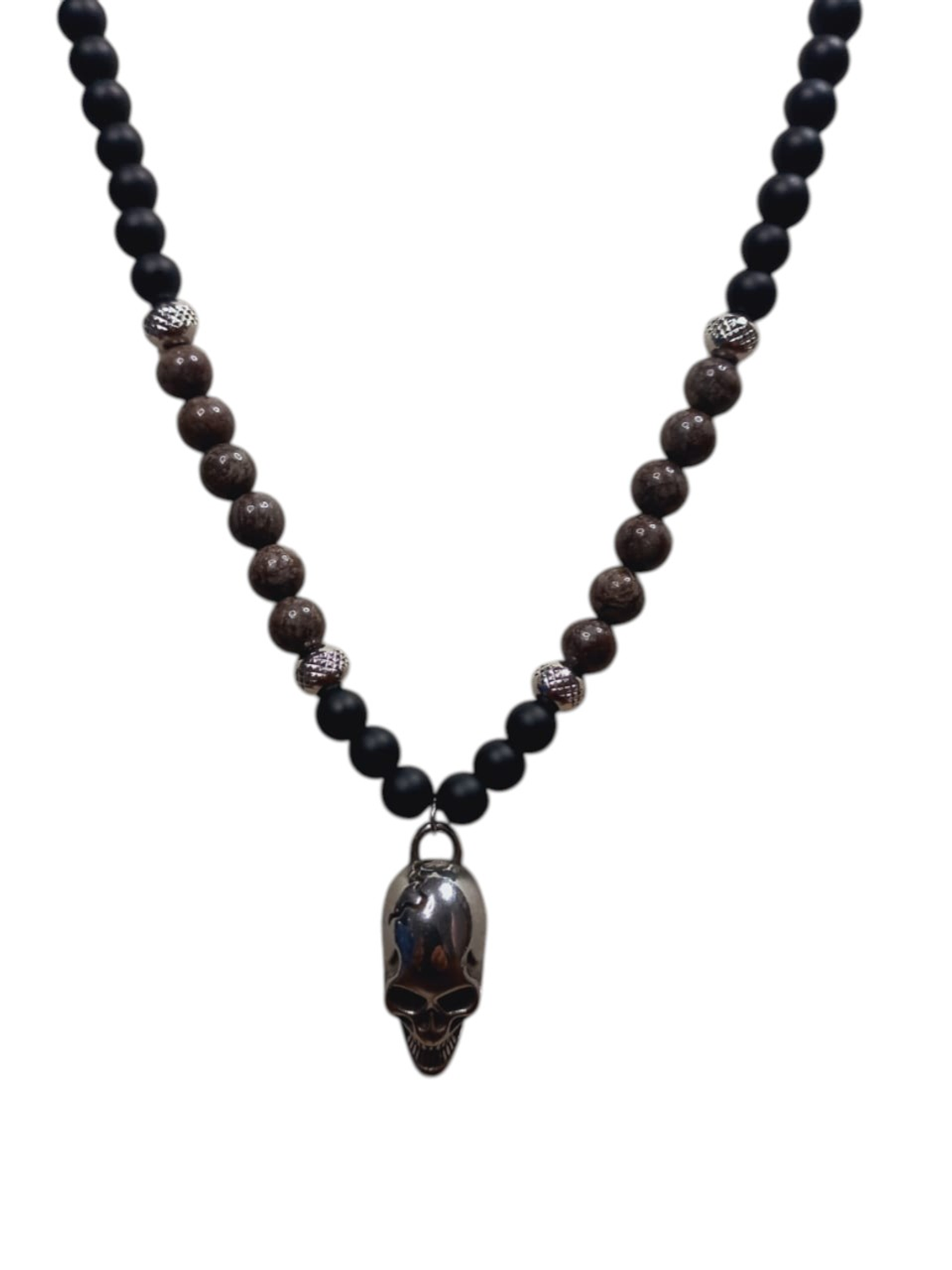 Collar con Colgante en acero diseño calavera 3