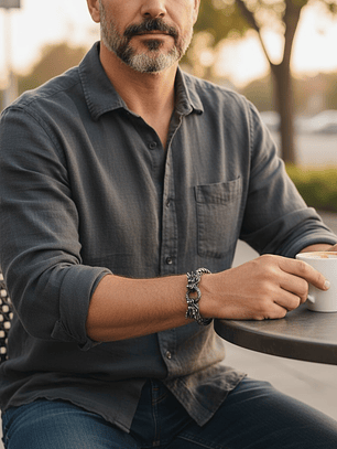 Pulsera dragón nórdico acero tostado