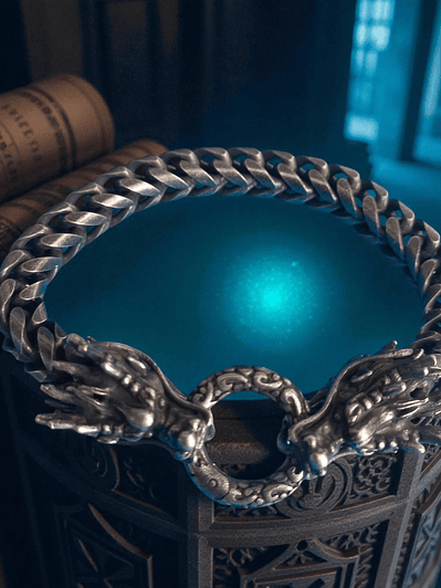 Pulsera dragón nórdico acero tostado