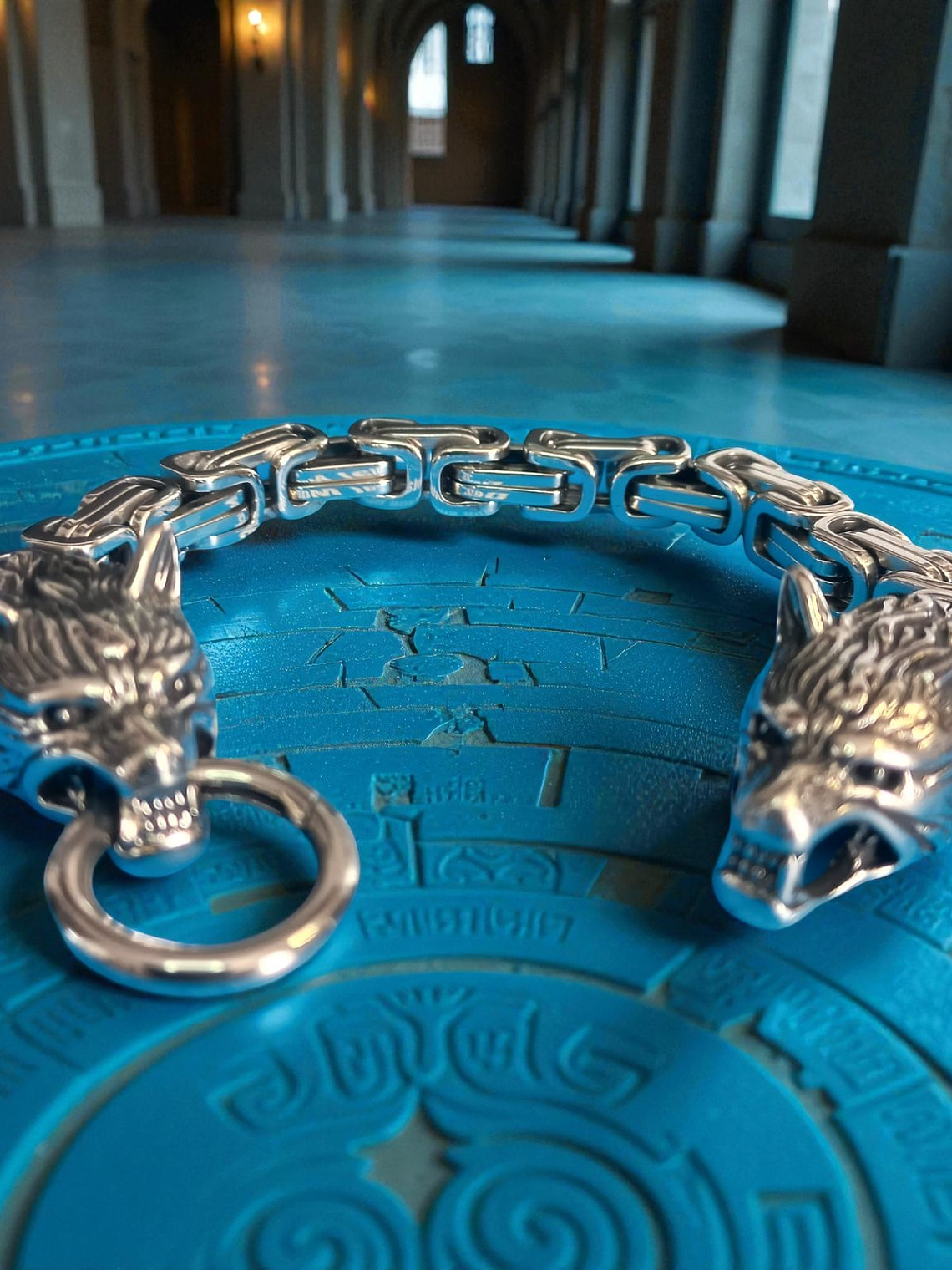 Pulsera de acero lobos vikingos 4