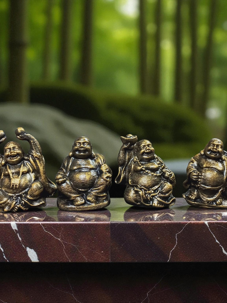 Set de 4 Mini budas de la suerte 6cm  11