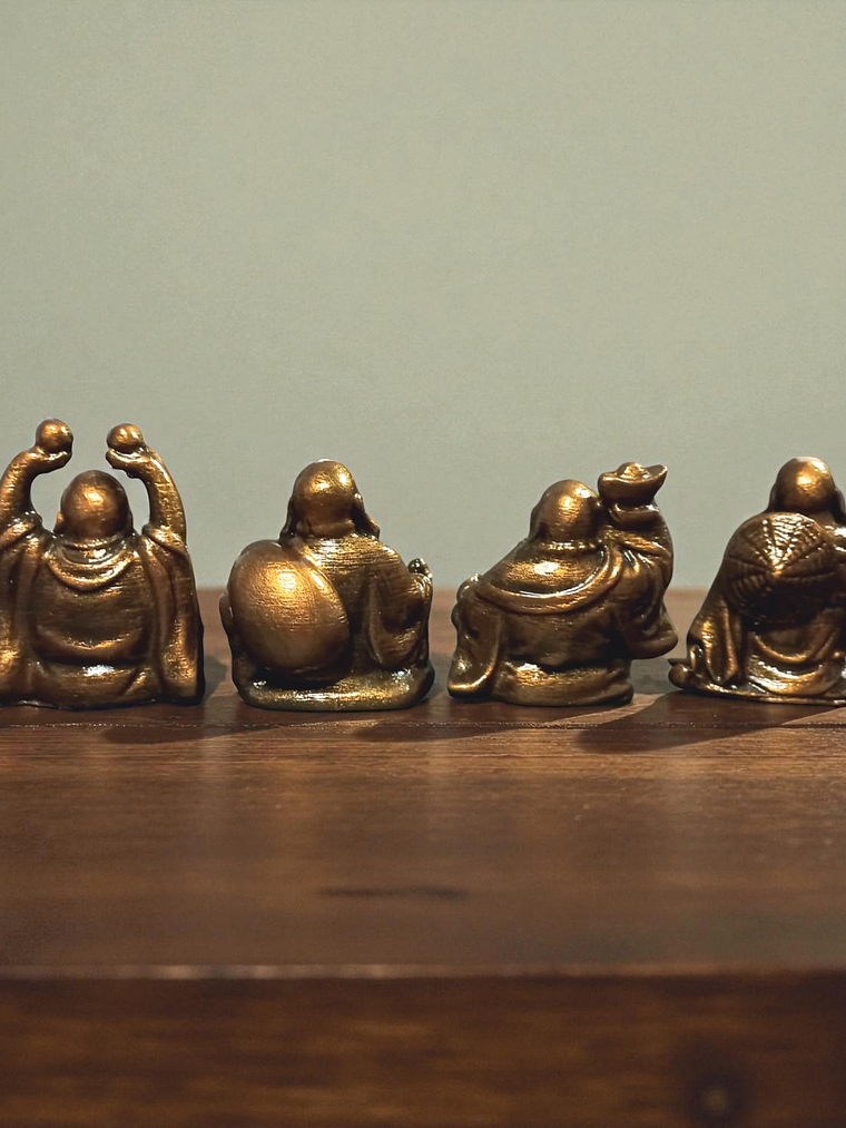 Set de 4 Mini budas de la suerte 6cm  17