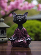 Gato Zen meditando 15cm - Miniatura 1